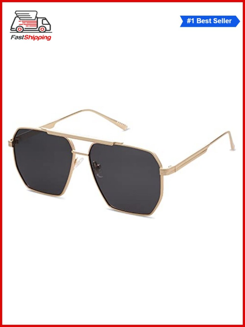 ✨ SOJOS Retro Oversized Square Polarized Sunglasses for Women Men
